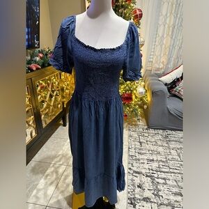 Maxi dress denim color